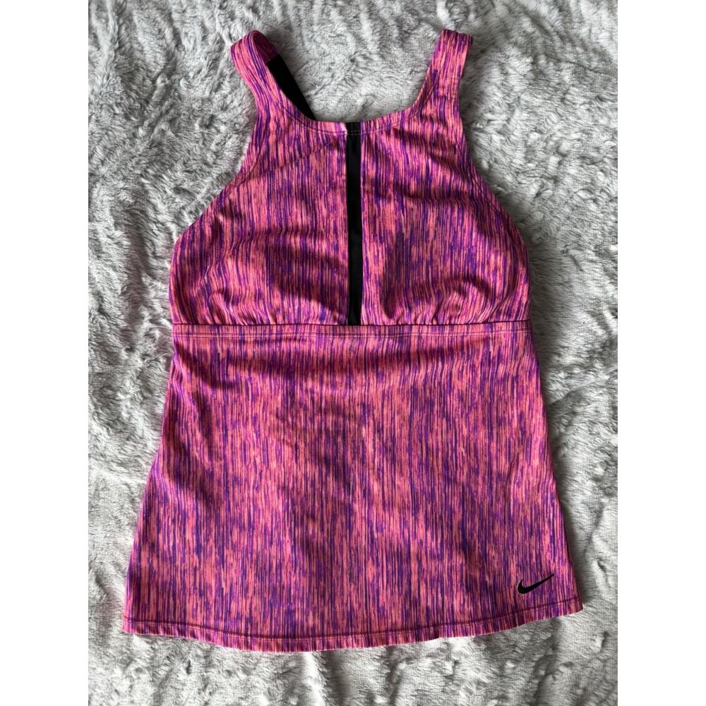 Nike Women Pink Purple Athletic Tank Top Built In Bra Strappy Small